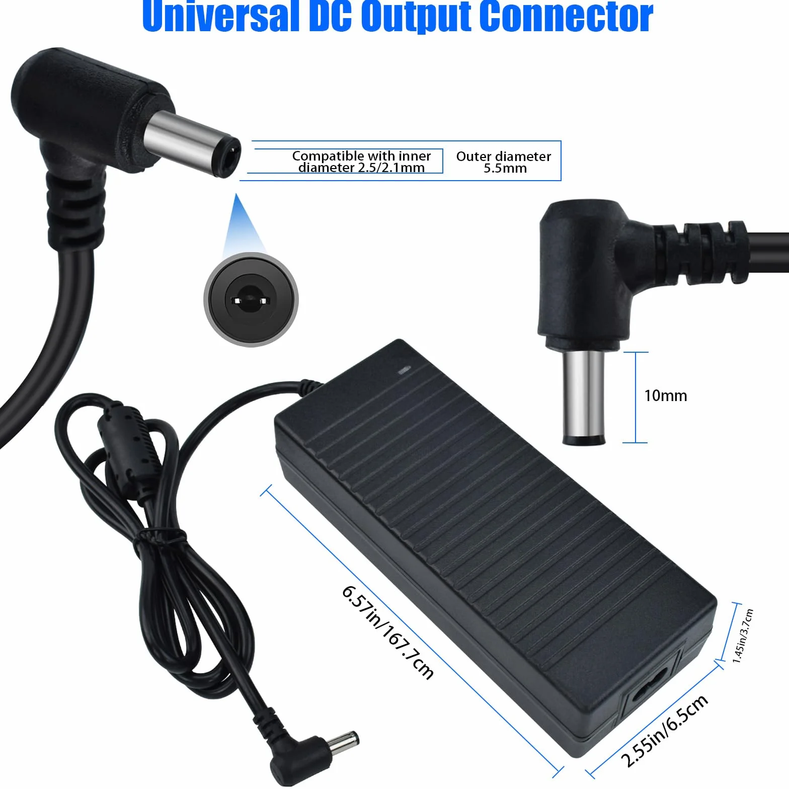 Zasilacz AC 100-240 V do 24 V 8A, transformator 192 W, adapter sieciowy, konwerter z 5,5 x 2,5 mm, gniazdo wyjściowe DC do taśm LED, monitorów LCD, DVD, telewizorów