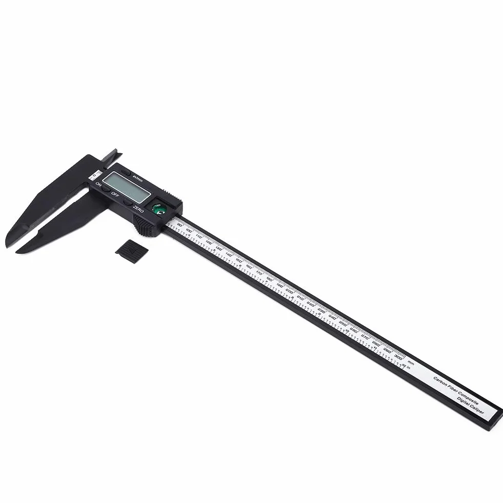 150MM 300mm Cyfrowy Elektroniczny, Linijka Węglowa Suwmiarka 150MM Długi Pazur Bateria 150MM z Przyrządem Pomiarowym o Długiej Szczęce (Karbonowy zacisk o długości 300 mm)