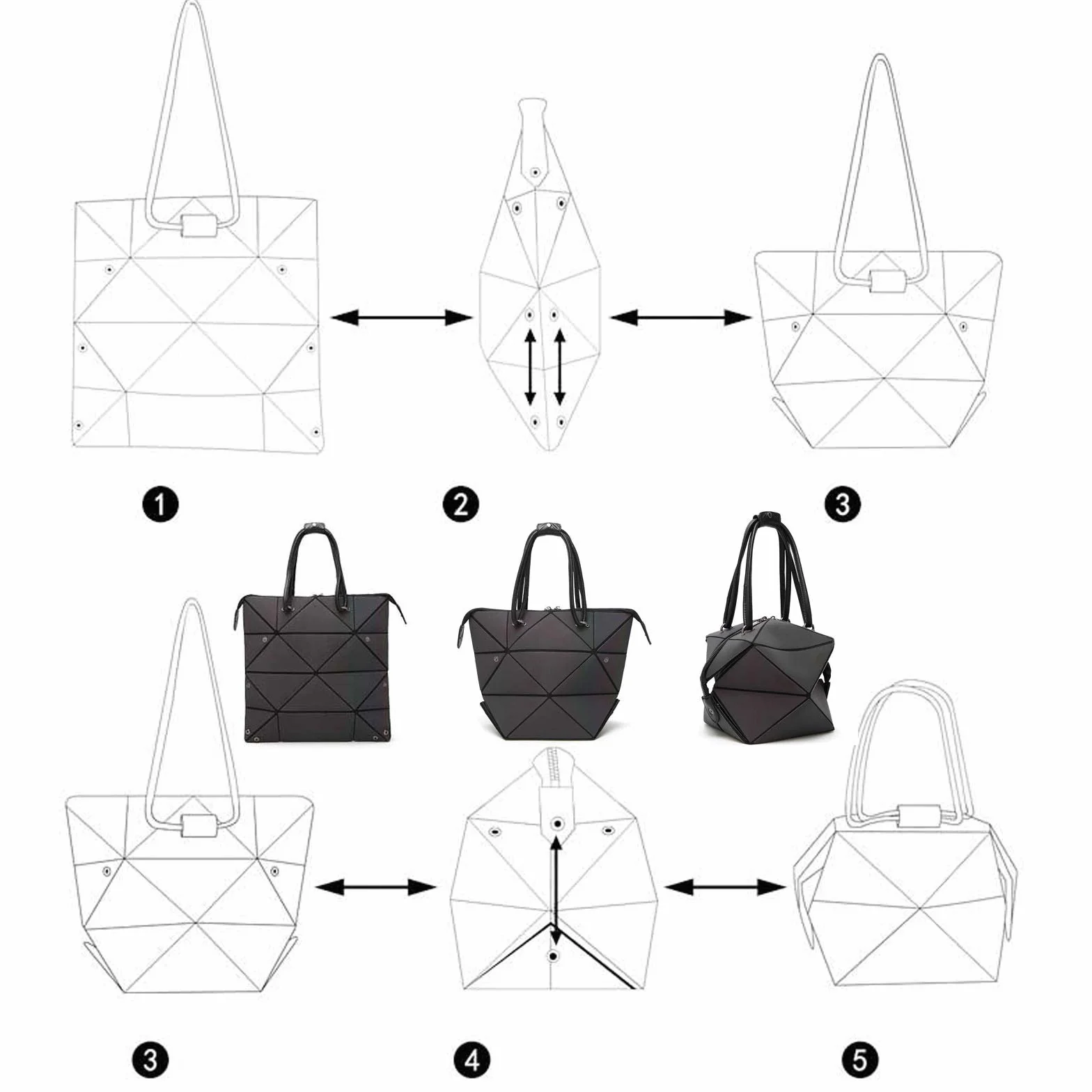 Geometryczna torebka zmieniany kształt górny uchwyt torba damska torba na ramię holograficzna torba na ramię dla kobiet odłamek krata design ekologiczna skóra (Luminous torba)