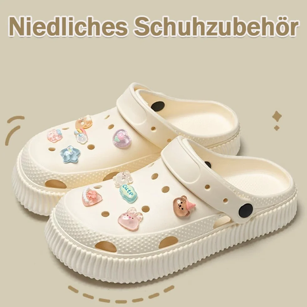 10 sztuk uroczych przypinek z kreskówek, przypinki do butów, naklejki Crocs, Charms z kreskówki, 10 sztuk, 1, Glina polimerowa, Agat