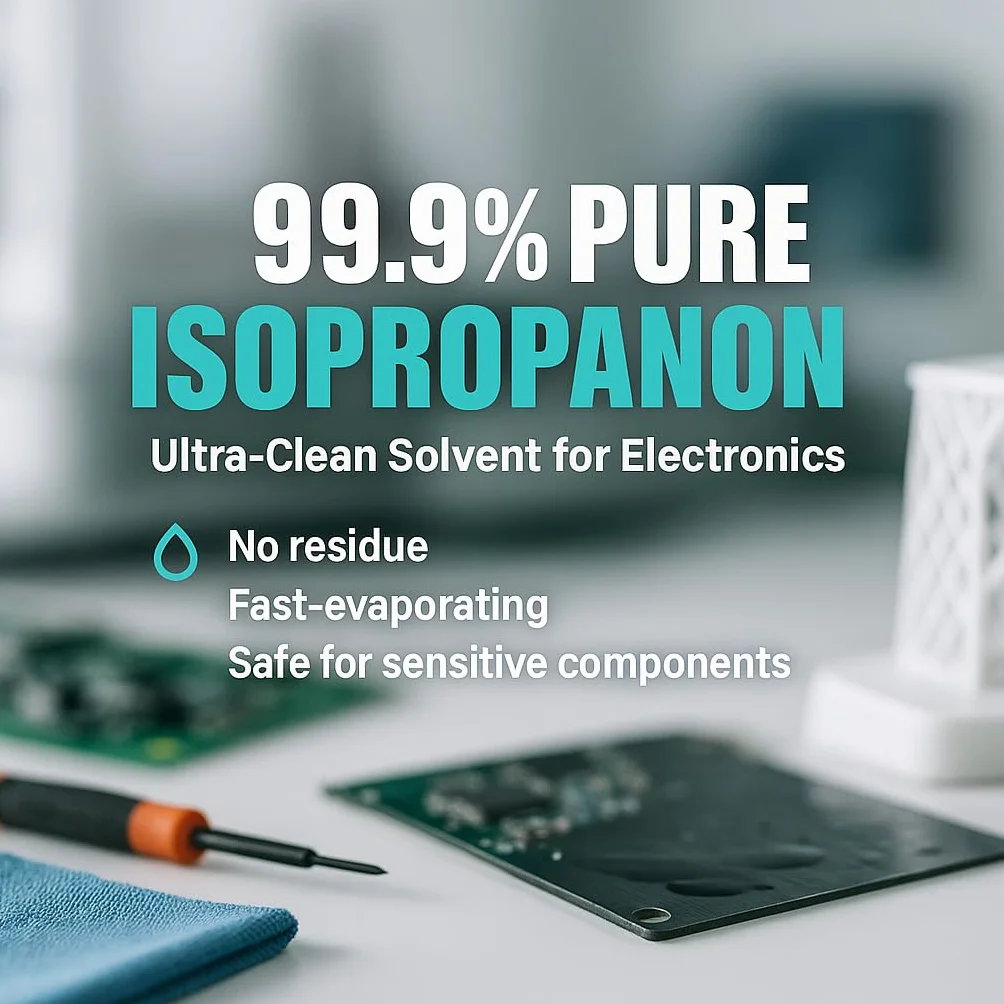 GiDeli Isopropanol Techniczny alkohol izopropylowy 99,9%, 2 x 1 l, czyszczenie elementów elektronicznych i akcesoriów do drukarek 3D