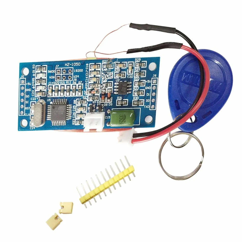 DollaTek HZ-1050 RFID 125 kHz EM4100 bezprzewodowy modu? czytnika kart ATMEGA8 czytnik identyfikatorów modu? RFID DC 5 V zestaw DIY
