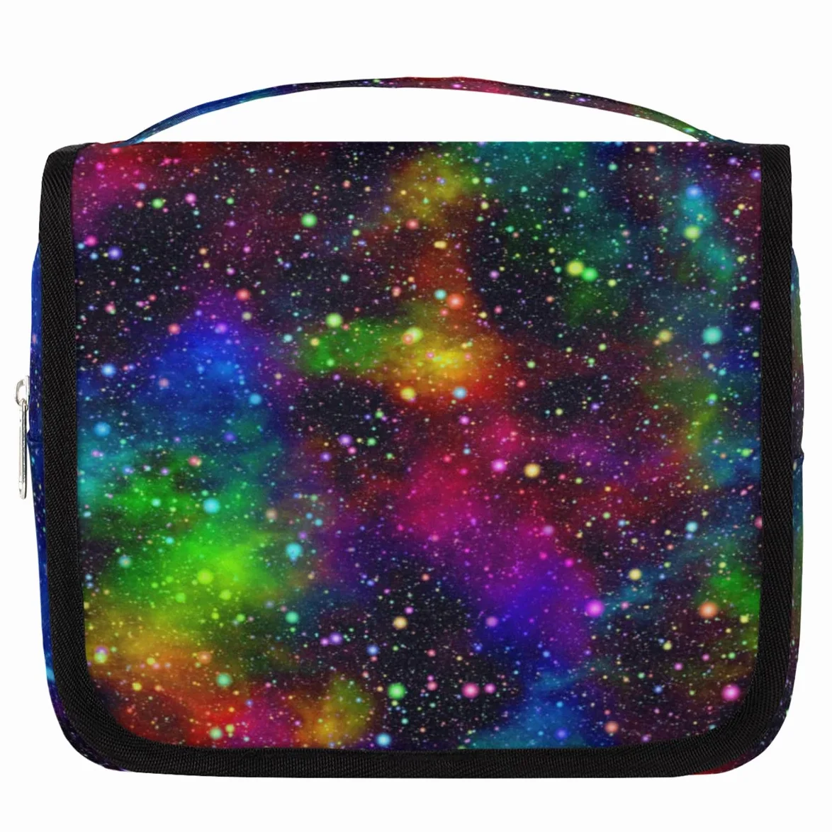 Galaktyka Kolorowa Podróżna Kosmetyczka Abstrakcyjna Galaktyka Mycie Torba Unisex Wiszące przybory toaletowe Kosmetyczka Organizer do makijażu, wielobarwny, Jeden rozmiar