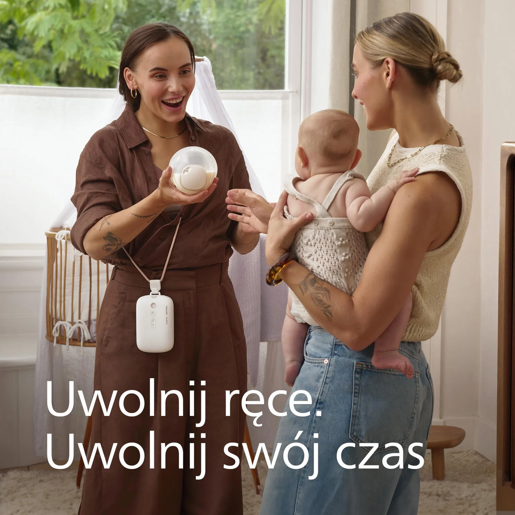 Philips Avent podwójny laktator elektryczny niewymagający użycia rąk, silnik klasy szpitalnej, naśladujący rytm picia dziecka, odciąganie pokarmu do 85 razy na minutę, SCF547/11