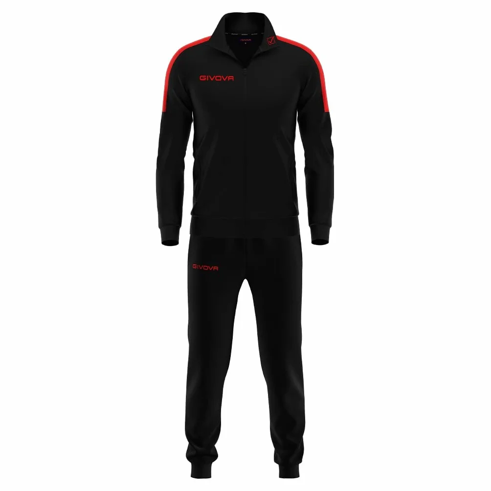 Givova Tr033 Jumpsuit czarno-czerwony 5XS