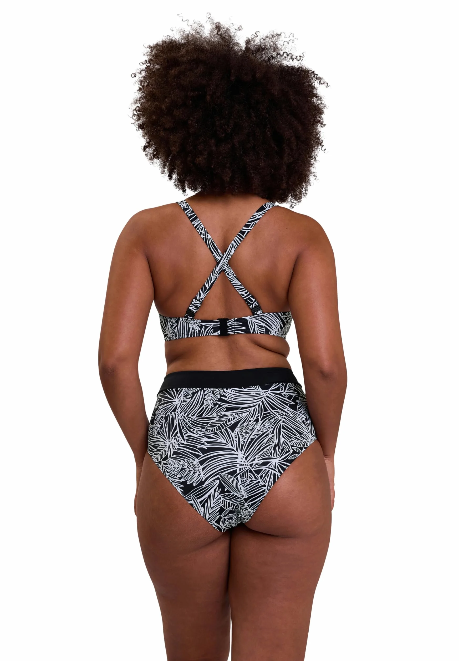 Sans Complexe Seychelles_78aam89 Damski top bikini (zestaw 1 sztuk), Graficzny nadruk z palmą, 75E