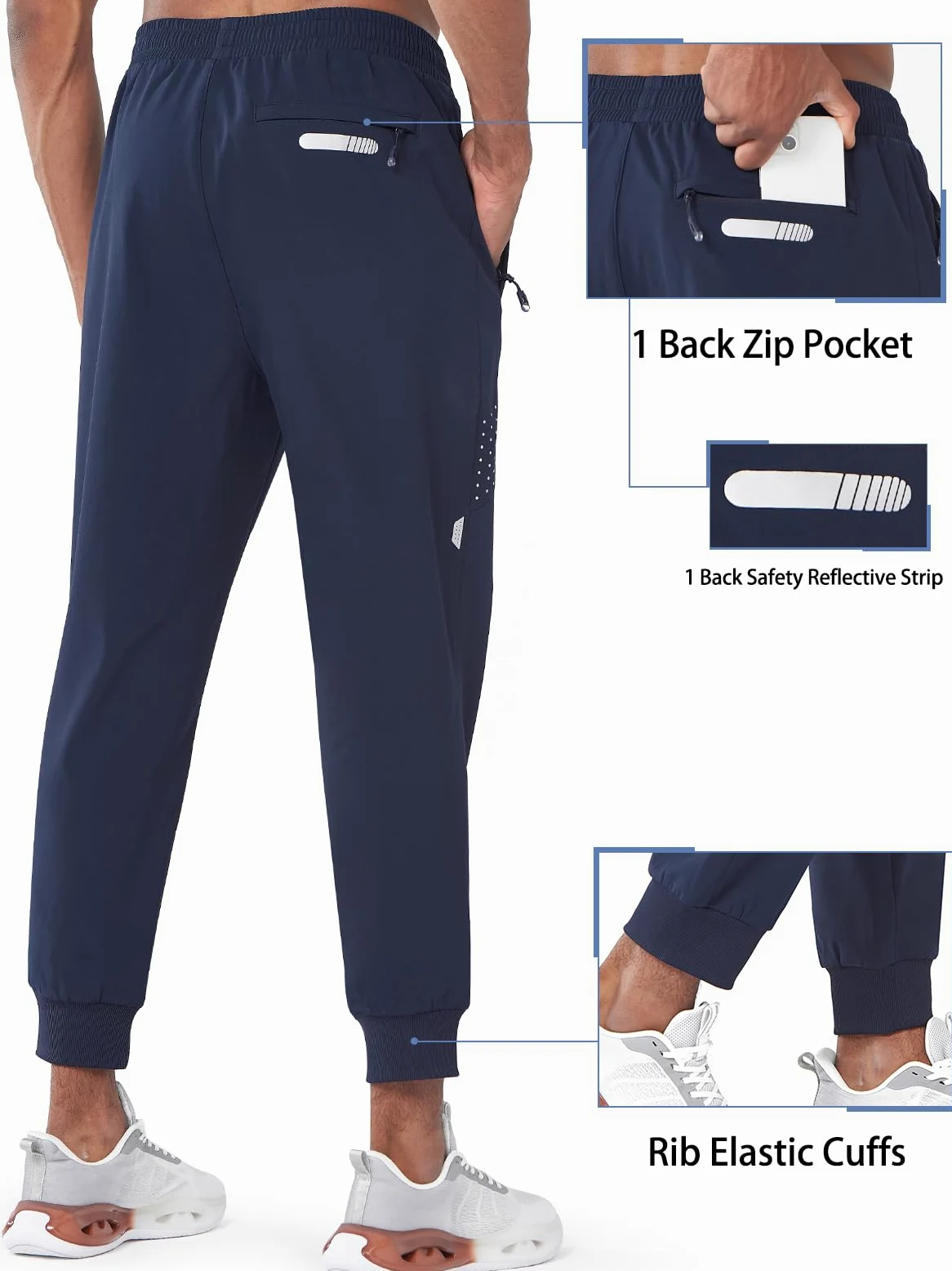 NORTHYARD Męskie joggery z podszewką polarową sportowe ciepłe spodnie dresowe treningowe spodnie do biegania zimowe aktywne spodnie dresowe z kieszeniami na zamek błyskawiczny