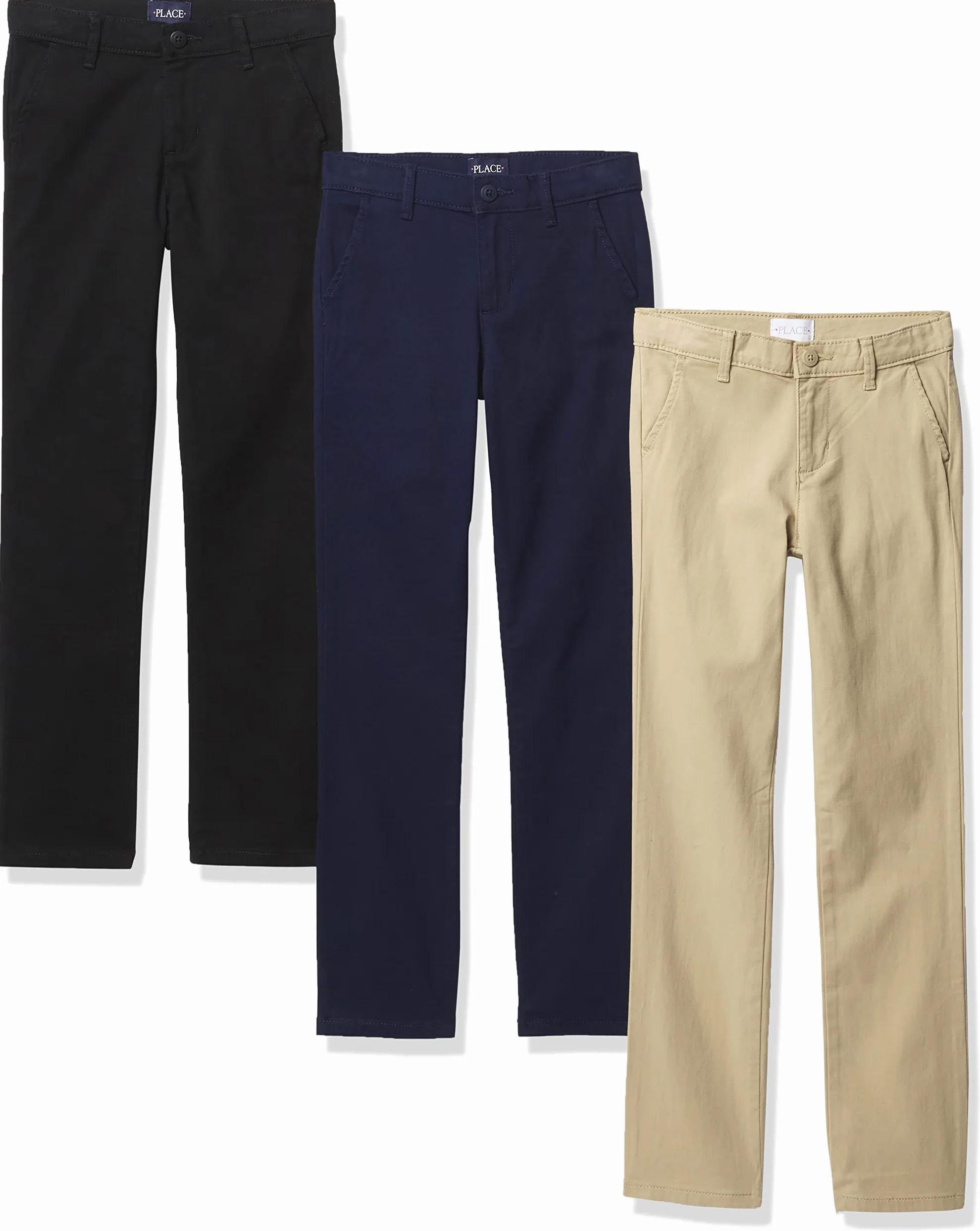 The Children's Place Girls Uniform Skinny Chino Pants 3-pack - Spodnie Dziewczynki