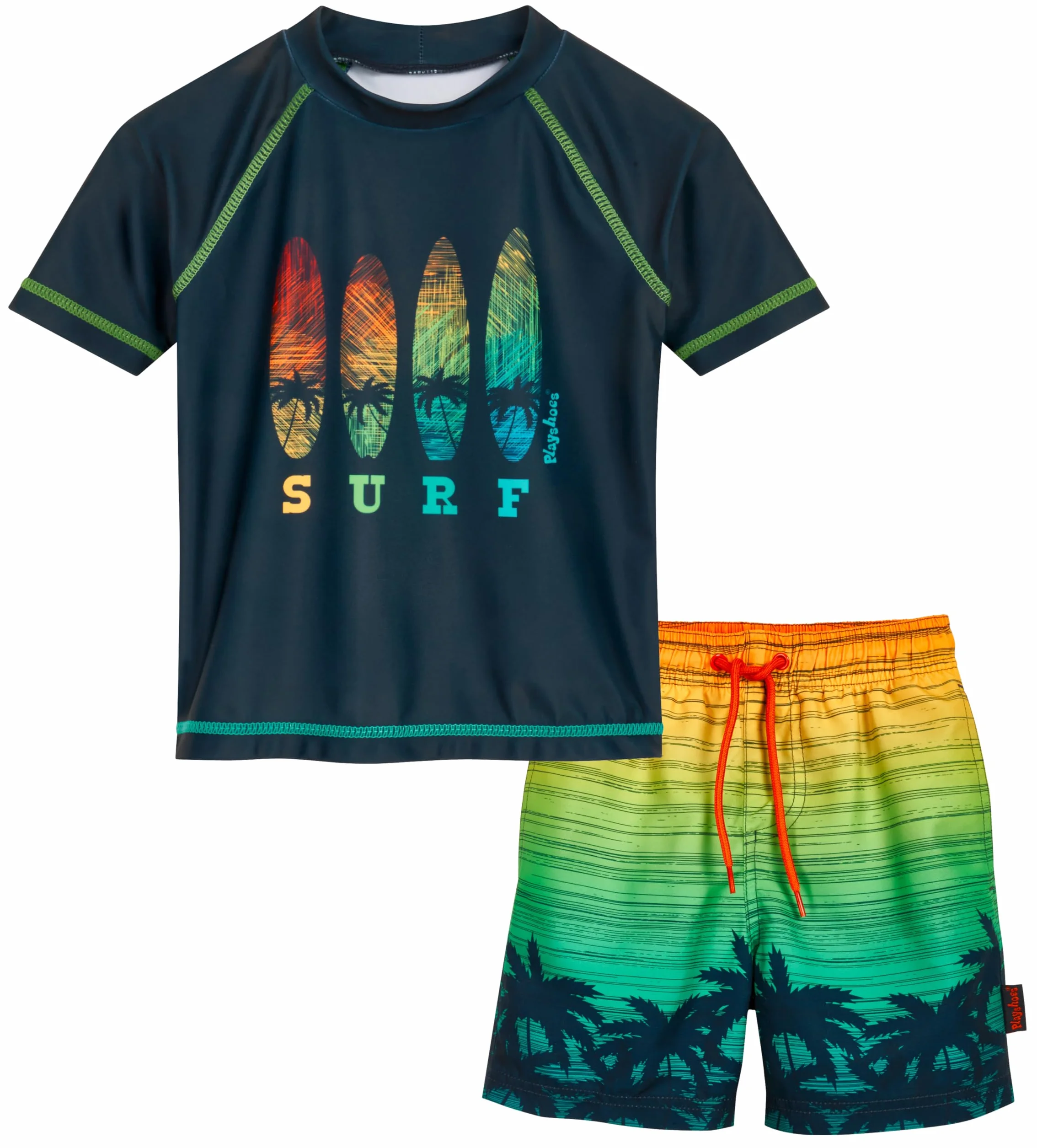 Playshoes Dwuczęściowy zestaw kąpielowy z ochroną UV, Surf, 134-140
