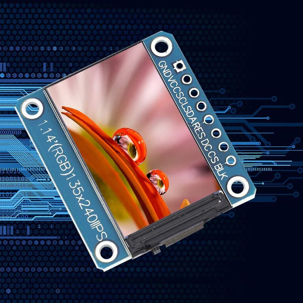 3.3V moduł ekranu tft IPS wysokiej jakości 1.14 Cal 8Pin ST7789 komponenty elektroniczne moduł wyświetlacza LCD rozdzielczość 135x240