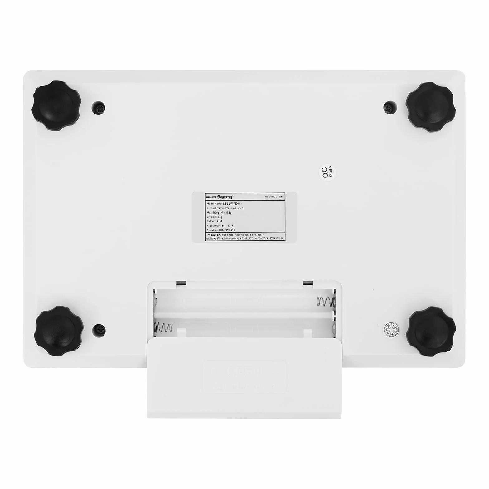 Steinberg Profesjonalna waga precyzyjna SBS-LW-7500A (7,500g/0,1g, powierzchnia ważenia 18x18cm, 26x8x18cm, czas nagrzewania 3 min)