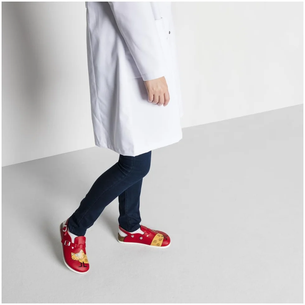BIRKENSTOCK Kay Profesjonalne chodaki, Czerwony kot czerwony, 38 EU Schmal