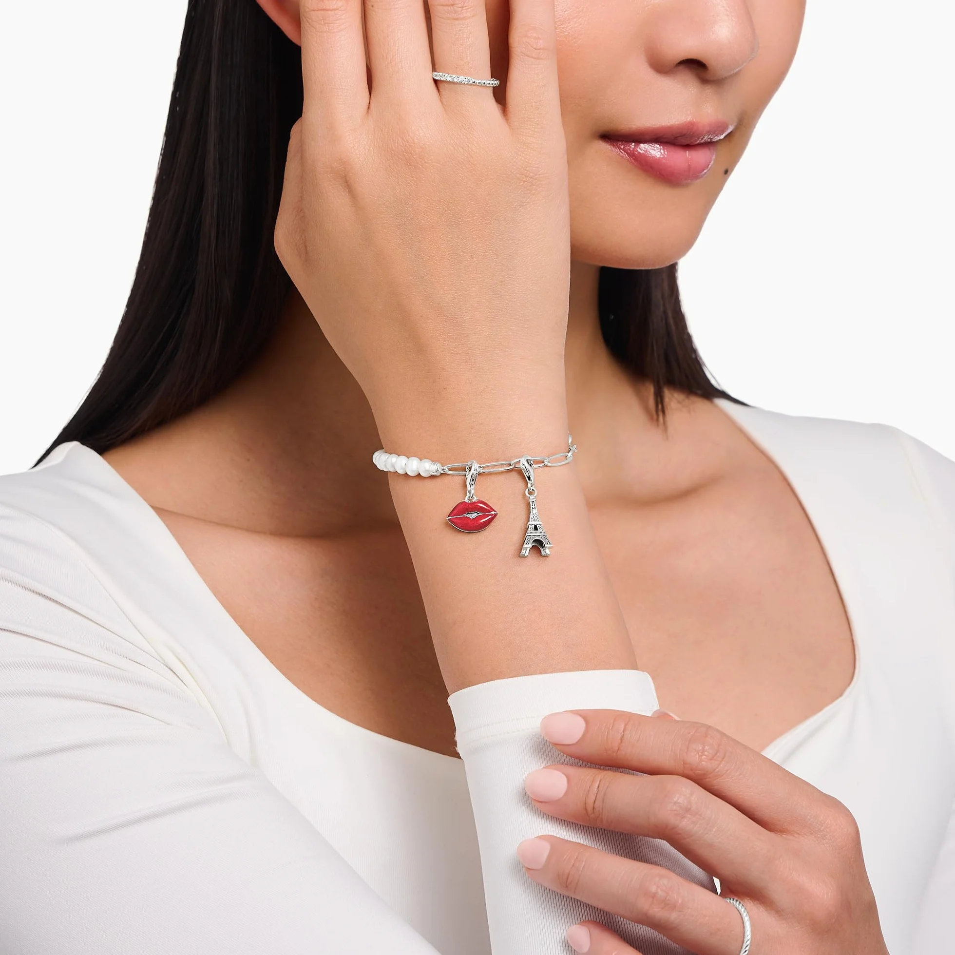 THOMAS SABO Zawieszka damska ze srebra próby 925, cyrkonia 32026448, One Size, Srebro szterlingowe, Cyrkonia biała