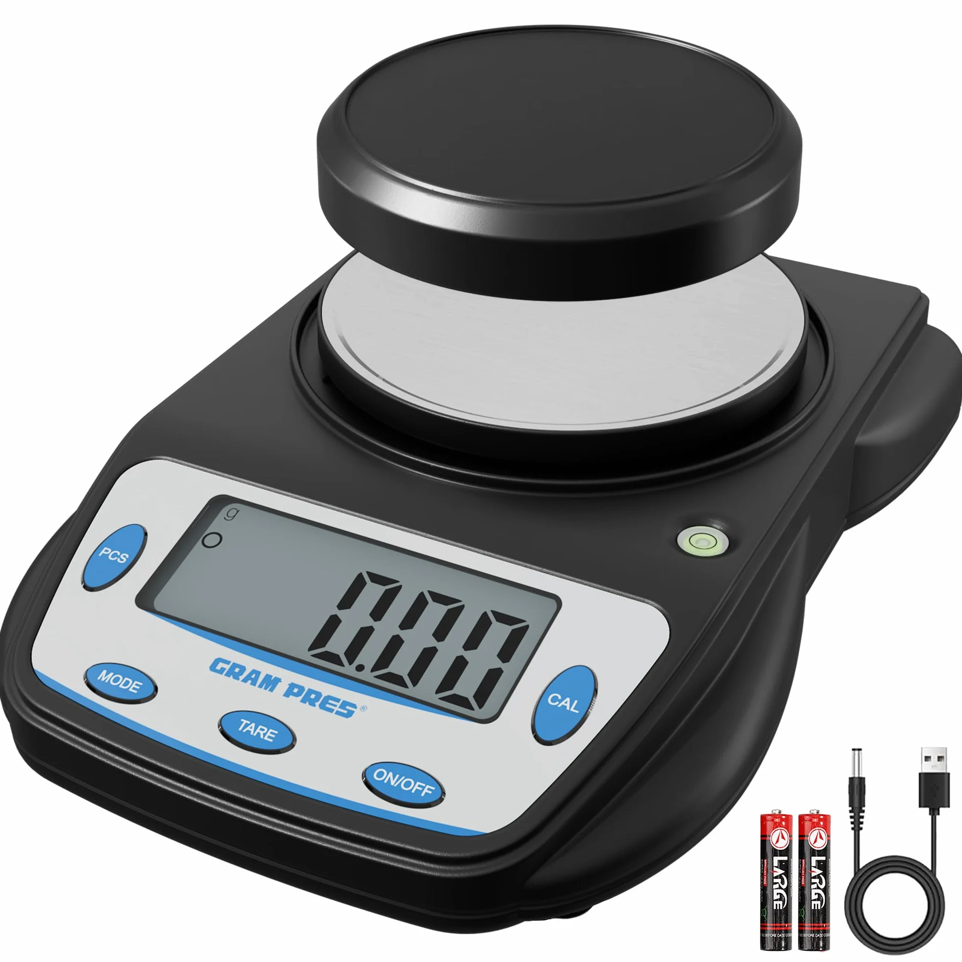 GRAM PRES Cyfrowa waga laboratoryjna 600 g x 0,01 g, dokładność, elektroniczna, precyzyjna waga gramowa, waga analityczna, waga naukowa, do biżuterii, proszku, monet itp.
