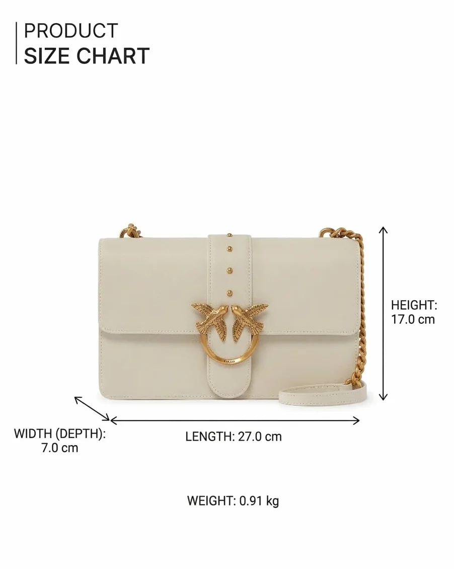 Pinko Love One Classic Cl Vitello Se, torebka damska, czarna, jeden rozmiar