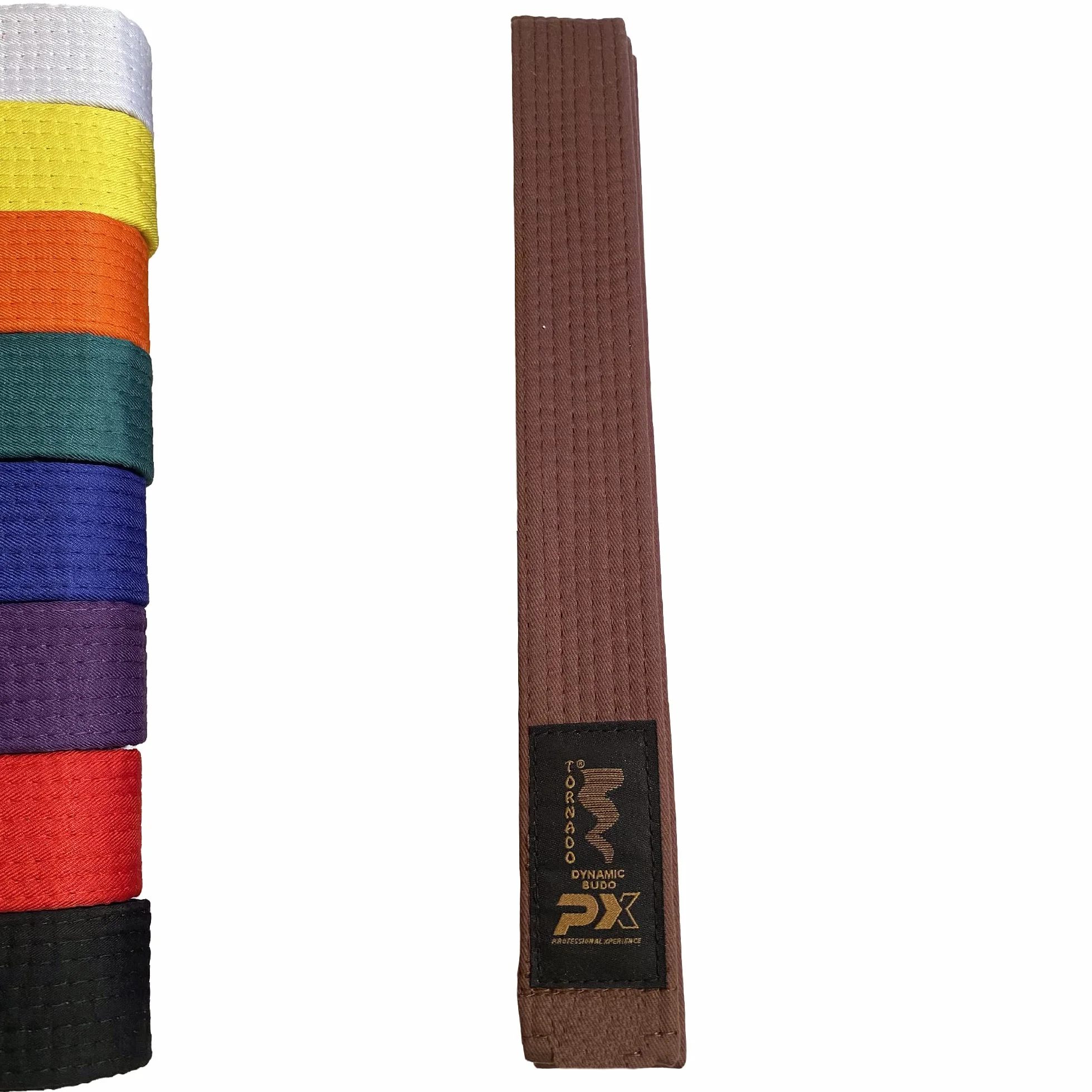 Pasek do sportów walki brązowy 330 cm 4 cm karate judo taekwondo