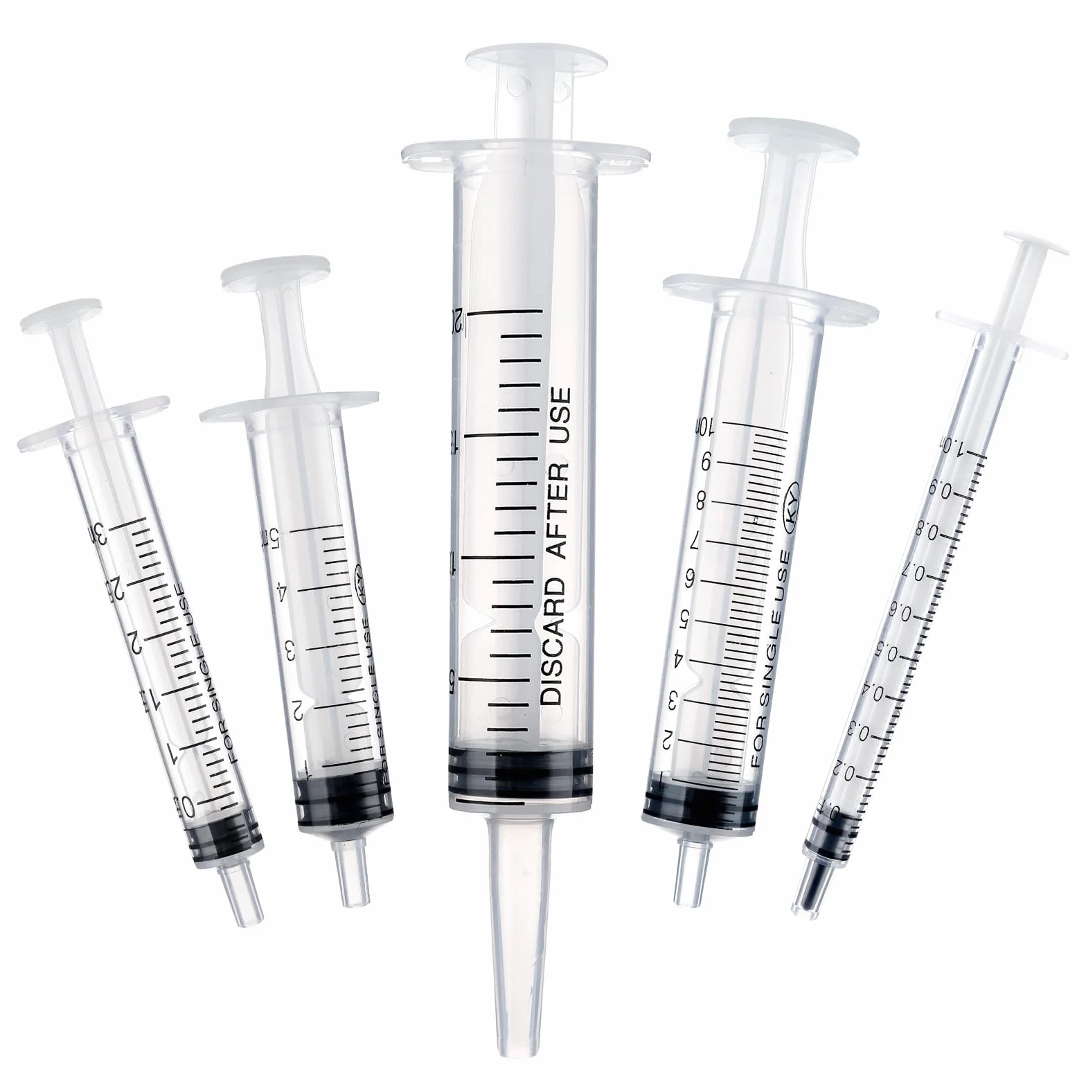Plastikowe strzykawki 5 ml 10 ml 20 ml do karmienia bez igły wielokrotnego użytku pomiarowe