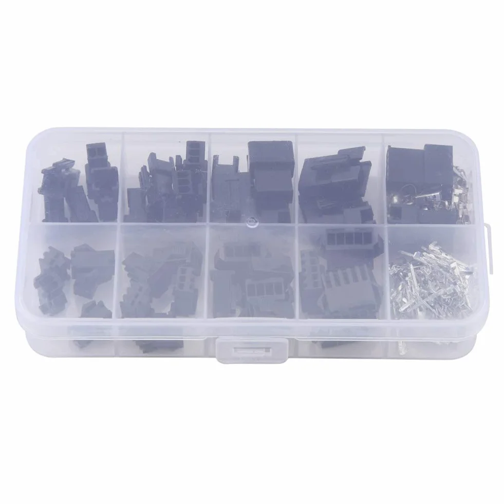 200 Szt. Złącze Wtykowe 2/3/4/5PIN, 22 Awg Jst Sm 5 Pin 2.54mm Sm Terminal Męski Męski żeński Przewód Zworka Złącze Nagłówka Męskiego żeńskie Szpilki Zaciskane Adapter AsortmentConnector Kit