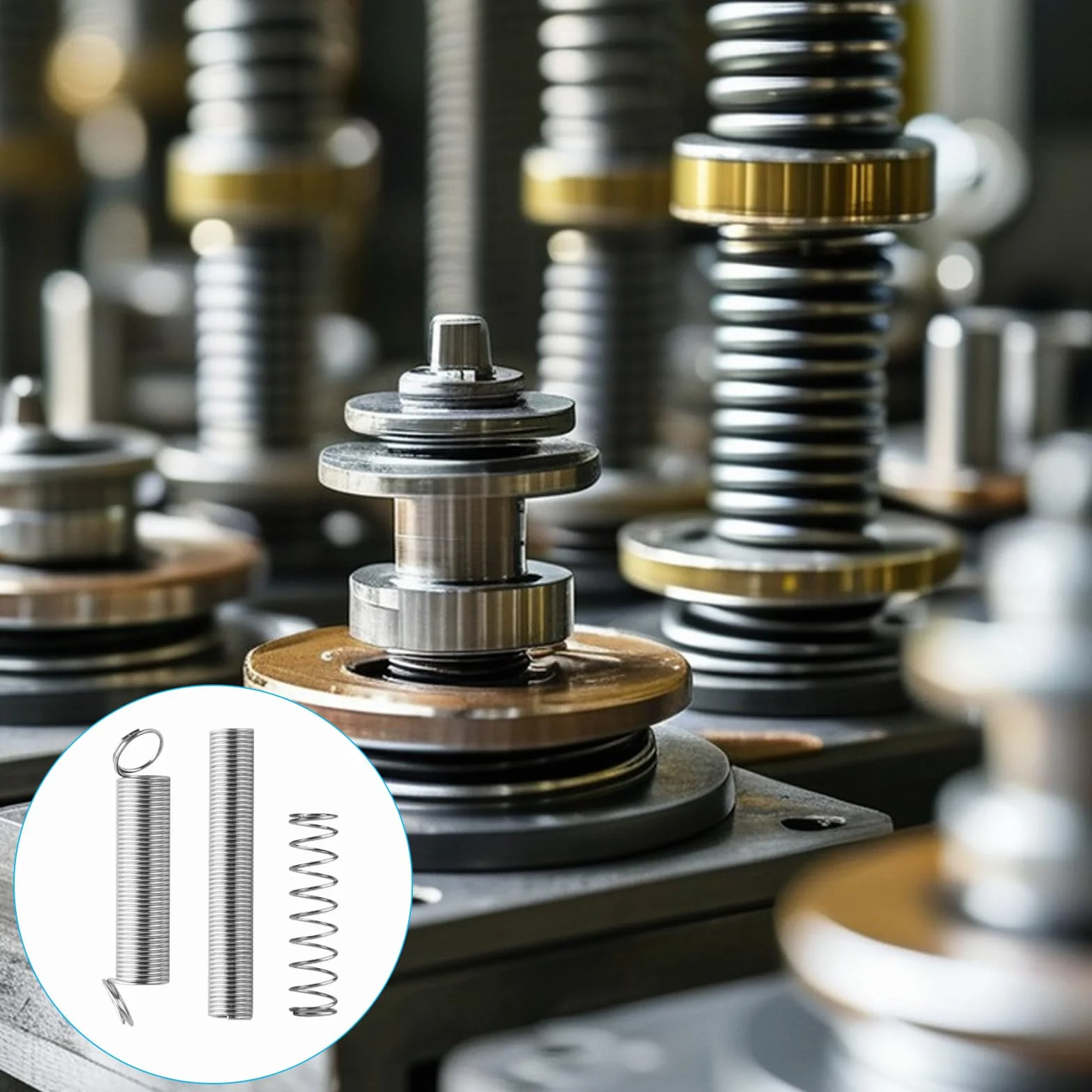 Zestaw 300 sztuk sprężyn naciągowych, ze stali nierdzewnej, sprężyn zaciskowych i sprężyn zaciskowych, sprężyn spiralnych, sprężyn metalowych, sprężyn zaciskowych do narzędzi, urządzeń samochodowych