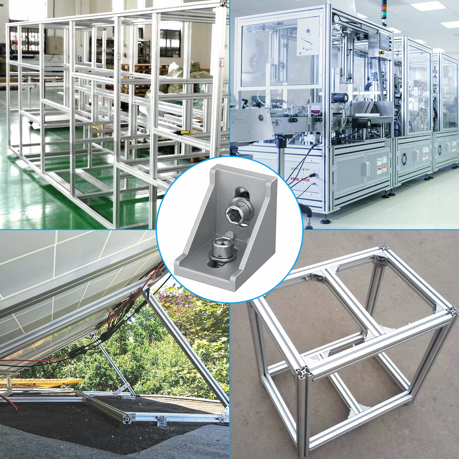 10 × materiał mocujący kątownik mocowanie 30 x 30 rowków 8 rastrów belki profil aluminiowy