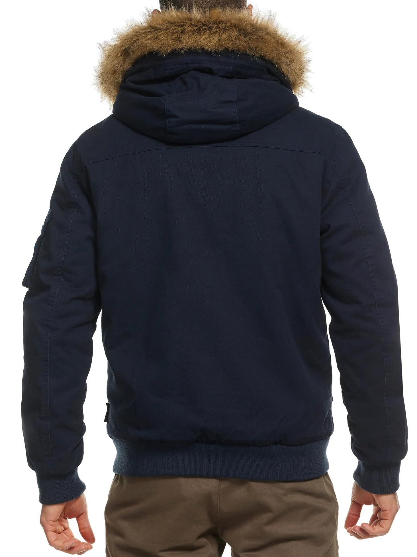 Indicode Pennington męska kurtka zimowa z bawełny | parka zimowa męska parka parka, grantowy, L