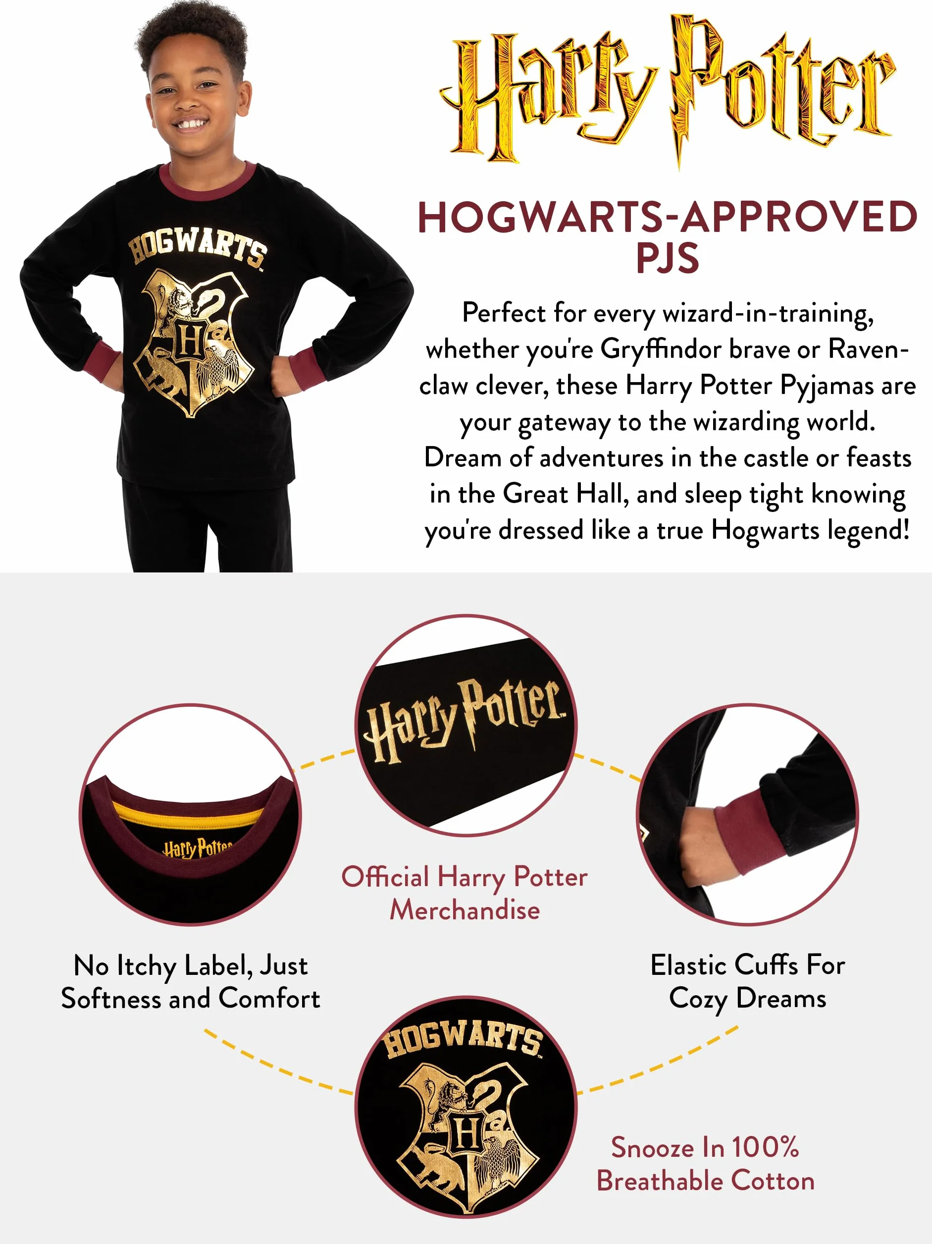 Harry Potter Piżama chłopięca Hogwart