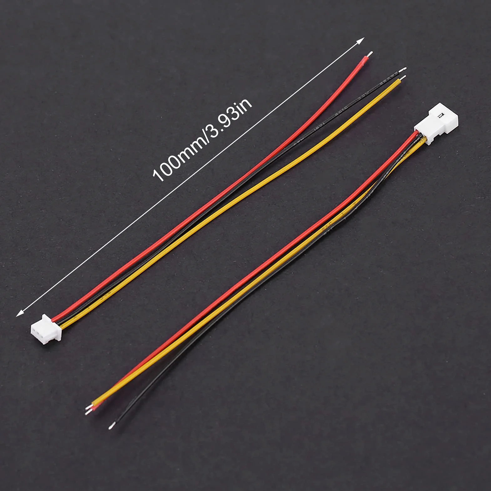 20 par 1,25 mm wtyk i gniazdo Micro JST 2-biegunowe/3-biegunowe mini Micro JST z kablem 100 mm do płytki drukowanej itd. (3-pinowy)