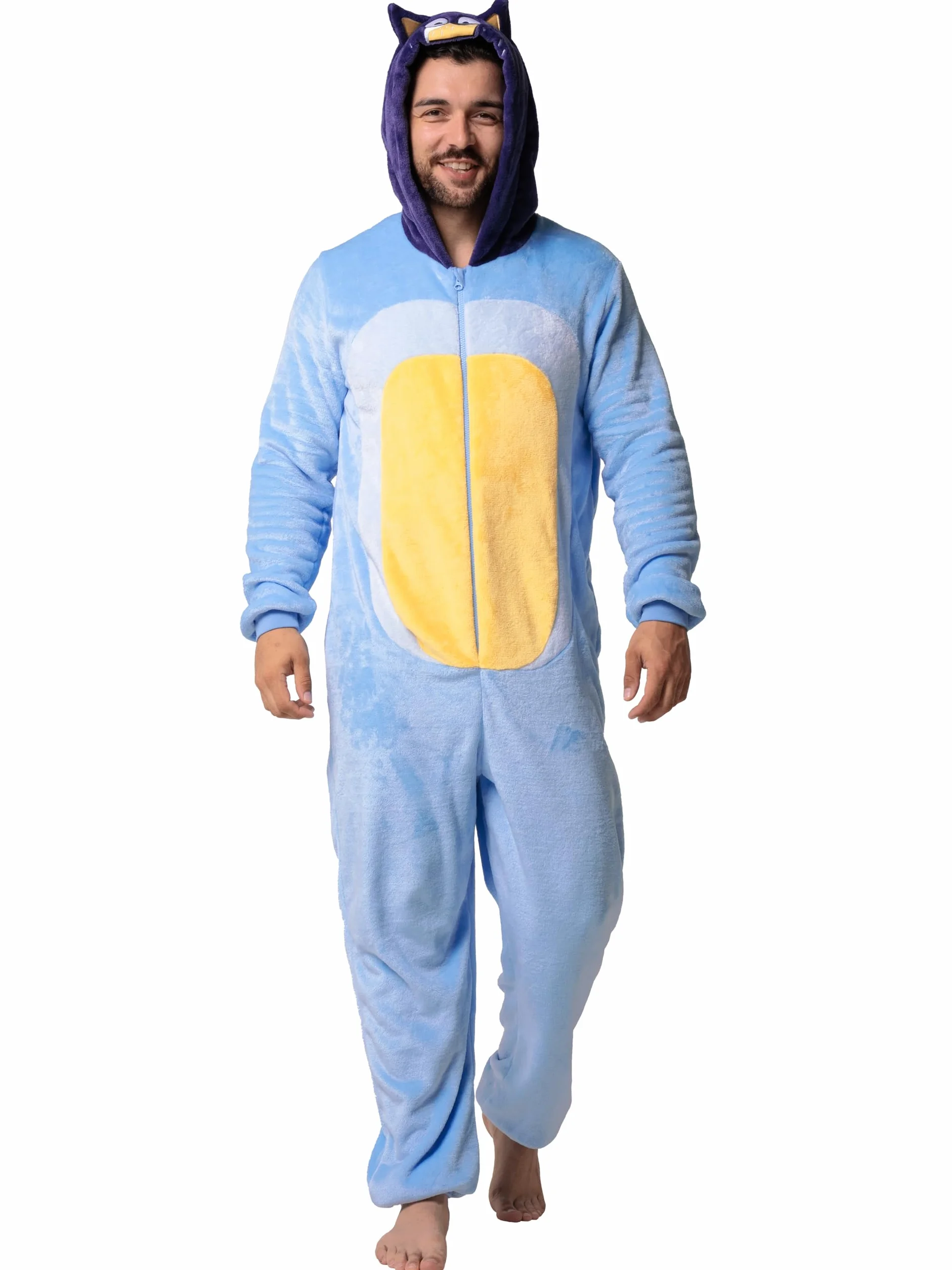 Bluey Bandit Męski Kombinezon Onesie Polarowy Dla Dorosłych