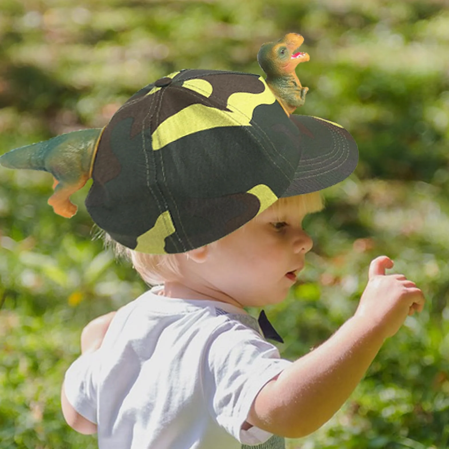 Czapka z daszkiem, urocza czapka dinozaura, modne nakrycia g?owy dla ch?opców, swobodna regulowana czapka z daszkiem wycieczki szkolne, przebieranki Halloween, dni pla?y, pikniki rodzinne