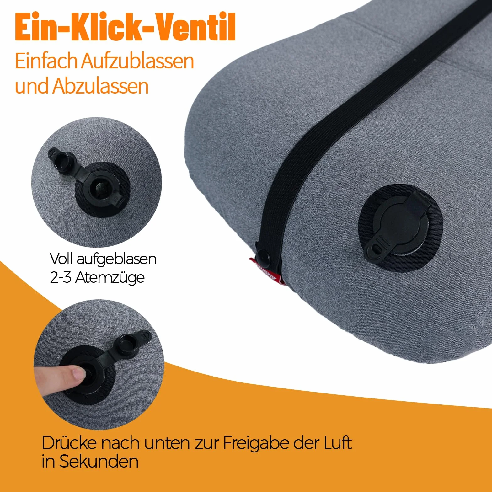 nadmuchiwana poduszka na kemping/podróże, ze zdejmowanymi poszewkami na poduszki i ultralekką poduszką powietrzną na kemping, ergonomiczna poduszka, idealne akcesoria kempingowe, nadmuchiwana