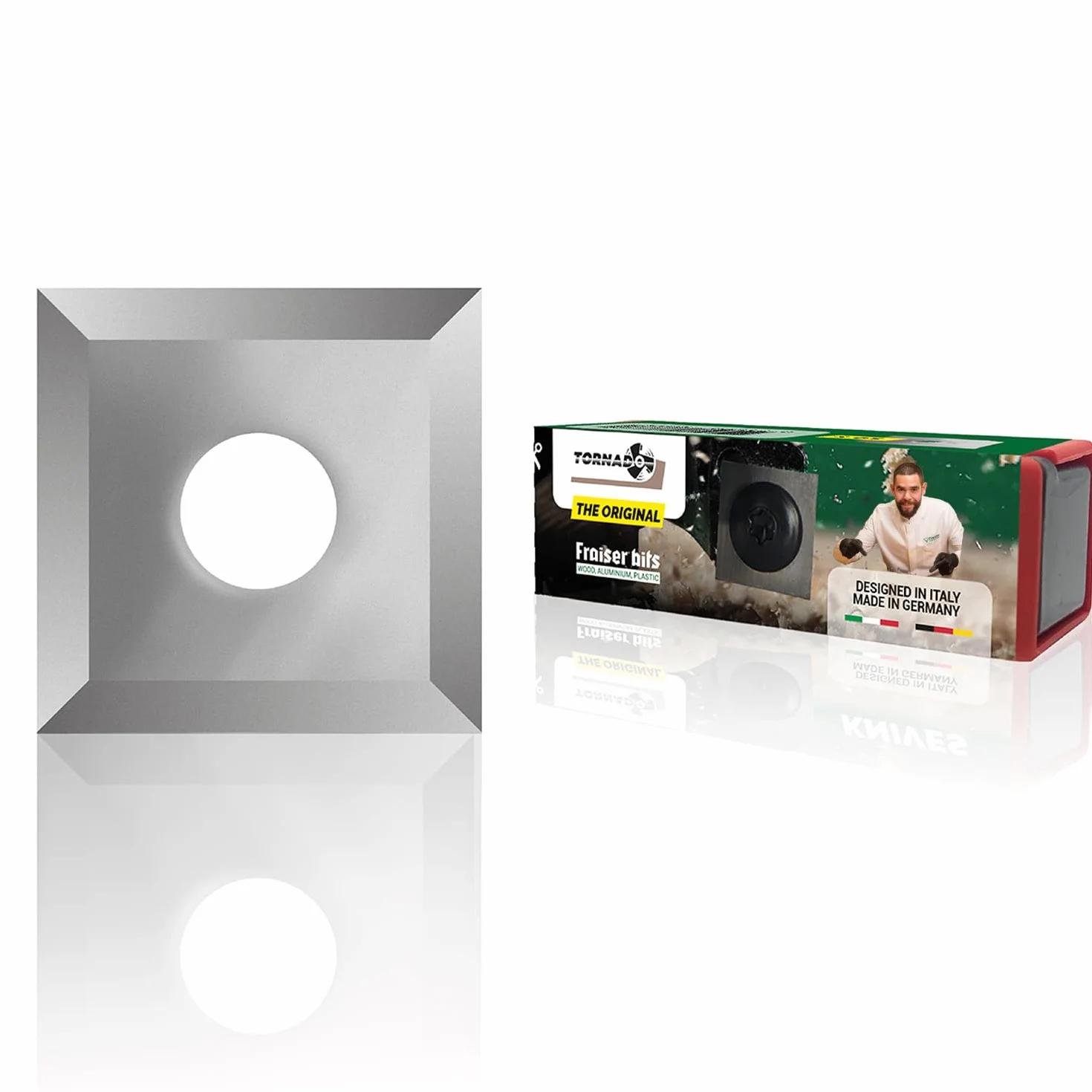 Fraiser Płytki obrotowe z twardego metalu (HM/Widia) do frezarki czołowej Tornado – 10 sztuk (12 x 12 mm)
