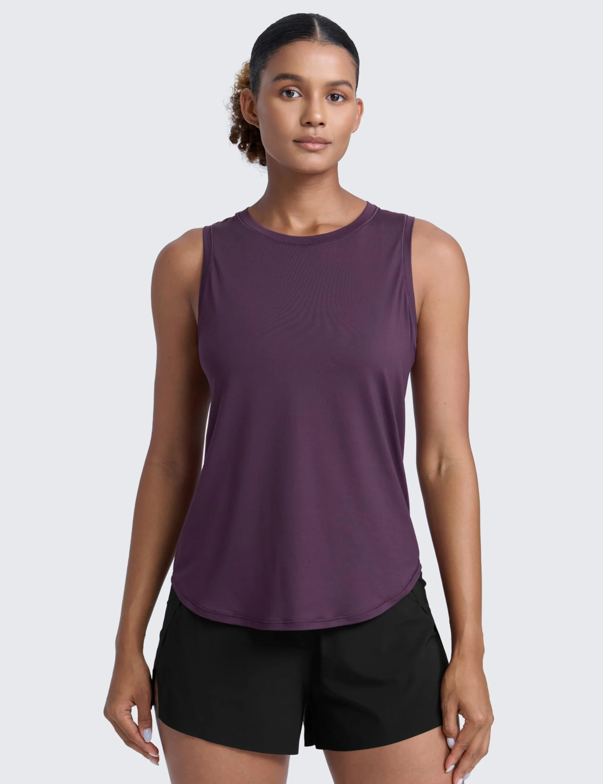 CRZ YOGA Lekki podkoszulek Racerback bez rękawów Top treningowy z wysokim dekoltem