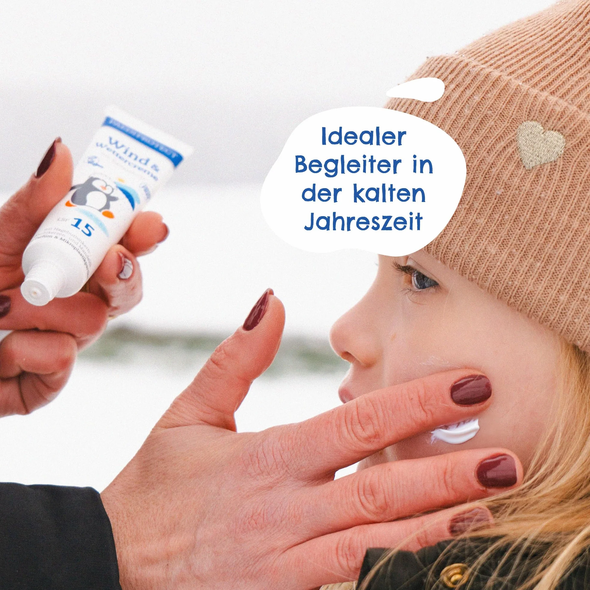 PAEDIPROTECT Krem przeciwwiatrowy i zimowy dla niemowląt 30 ml, balsam pielęgnacyjny dla dzieci i dorosłych z LSF 15, z dzióbkiem włosów do ochrony przed zimnem, wiatrem, wilgocią, krem ochronny na ranę do uspokojenia podrażnionych miejsc skóry