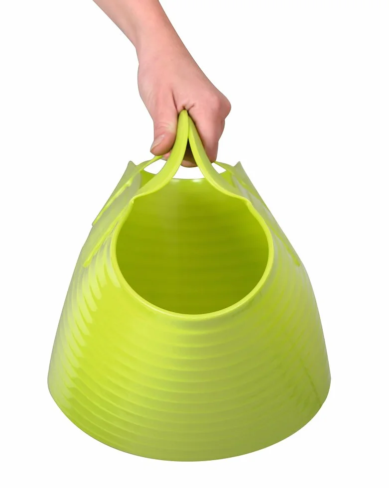 Kerbl Koryto FlexBag (waga: 680 g, pojemność: 28 l. żółty, dwa uchwyty, uniwersalne zastosowanie, wytrzymałe) 323534