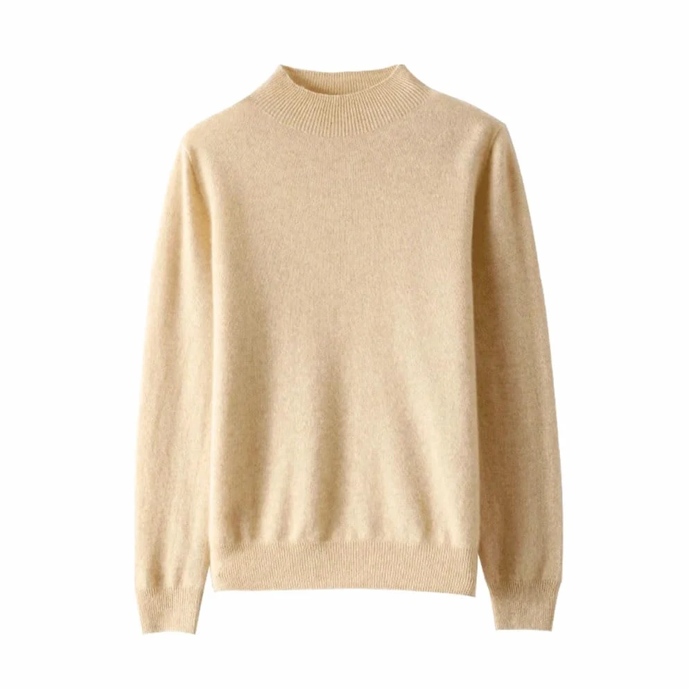 Damski sweter okrągły dekolt miękki ciepły sweter damski solidny casualowy dzianinowe topy