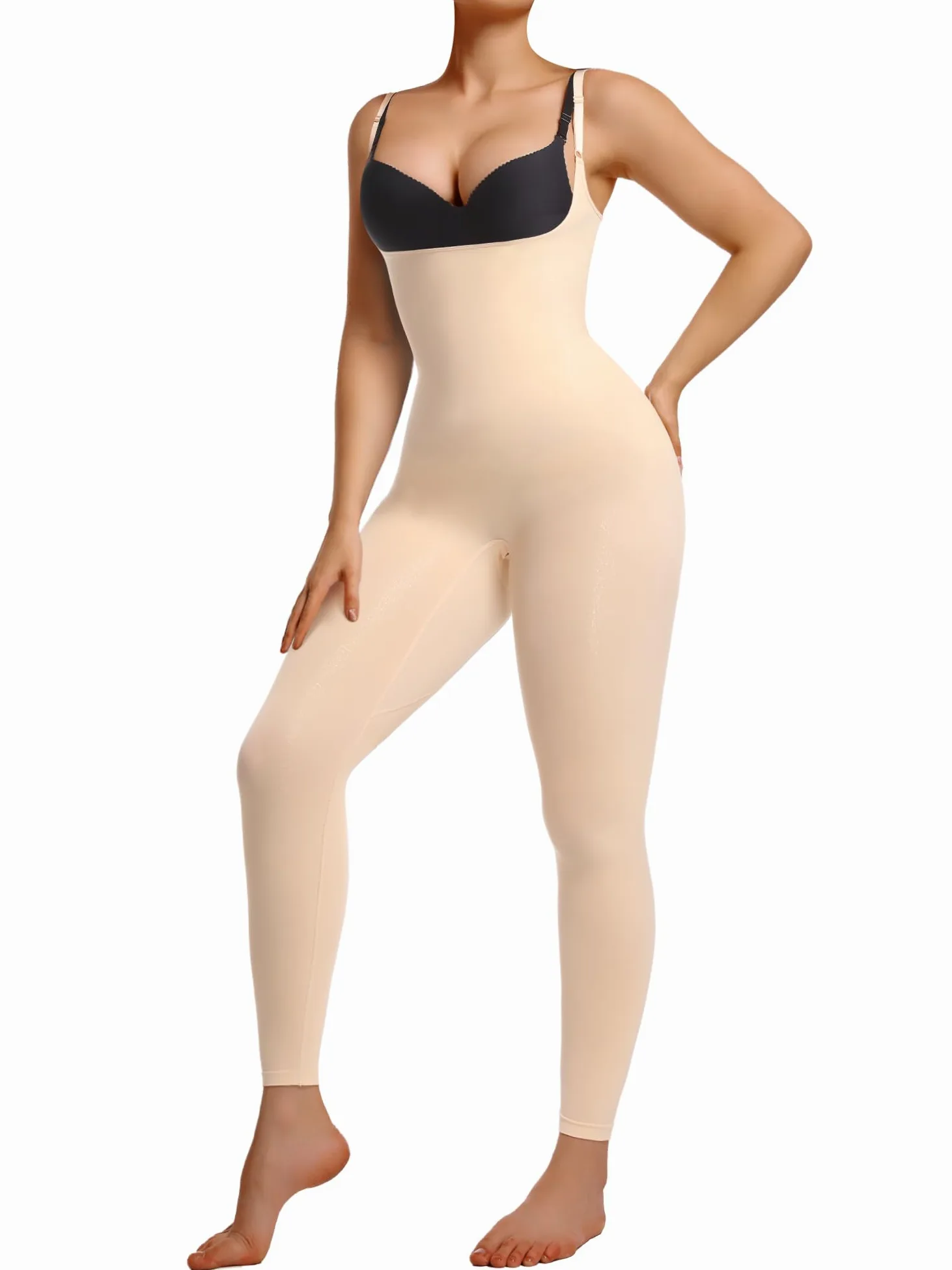 SHAPERX Legginsy klepsydra 360 Kompresja 2 rozmiary Look Full Body Shaper Oddychające Bez zwijania