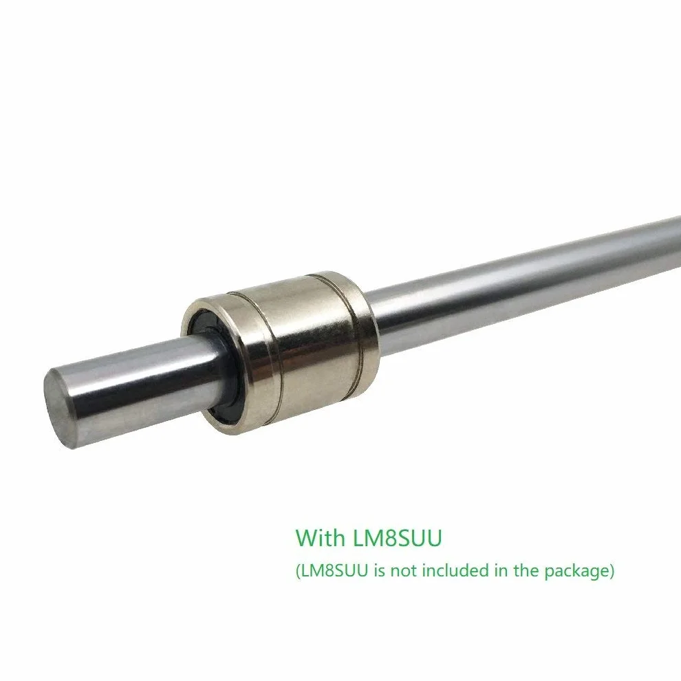 DollaTek 5 szt. 8 mm średnica pręta 100 mm stalowy cylindrowy liniowy wałek liniowy oś optyczna