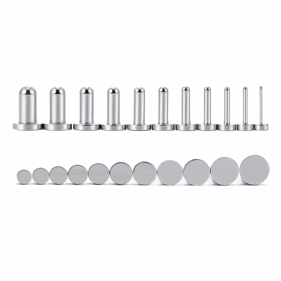 TBOSEN Zestaw tuneli do uszu ze stali nierdzewnej z O-ringiem, rozciągacze gauge do piercingu, 1-6mm