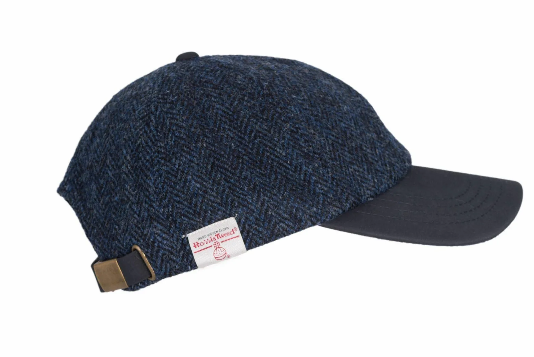 WALKER AND HAWKES Czapka baseballowa Harris Tweed Brungton z zamszową skórą
