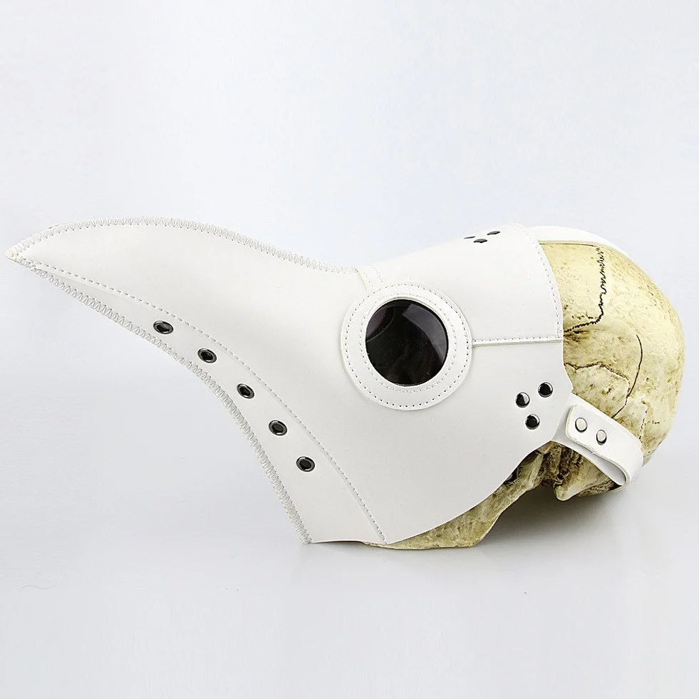 Ulalaza Maska lekarza epidemii, skóra PU, długi nos, ptasi dziób, steampunk, Halloween, cosplay, rekwizyt, kostium