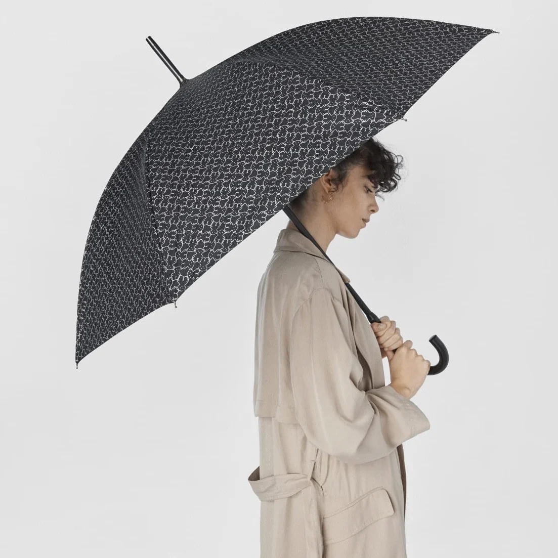 Duży parasol Milosos Czarny