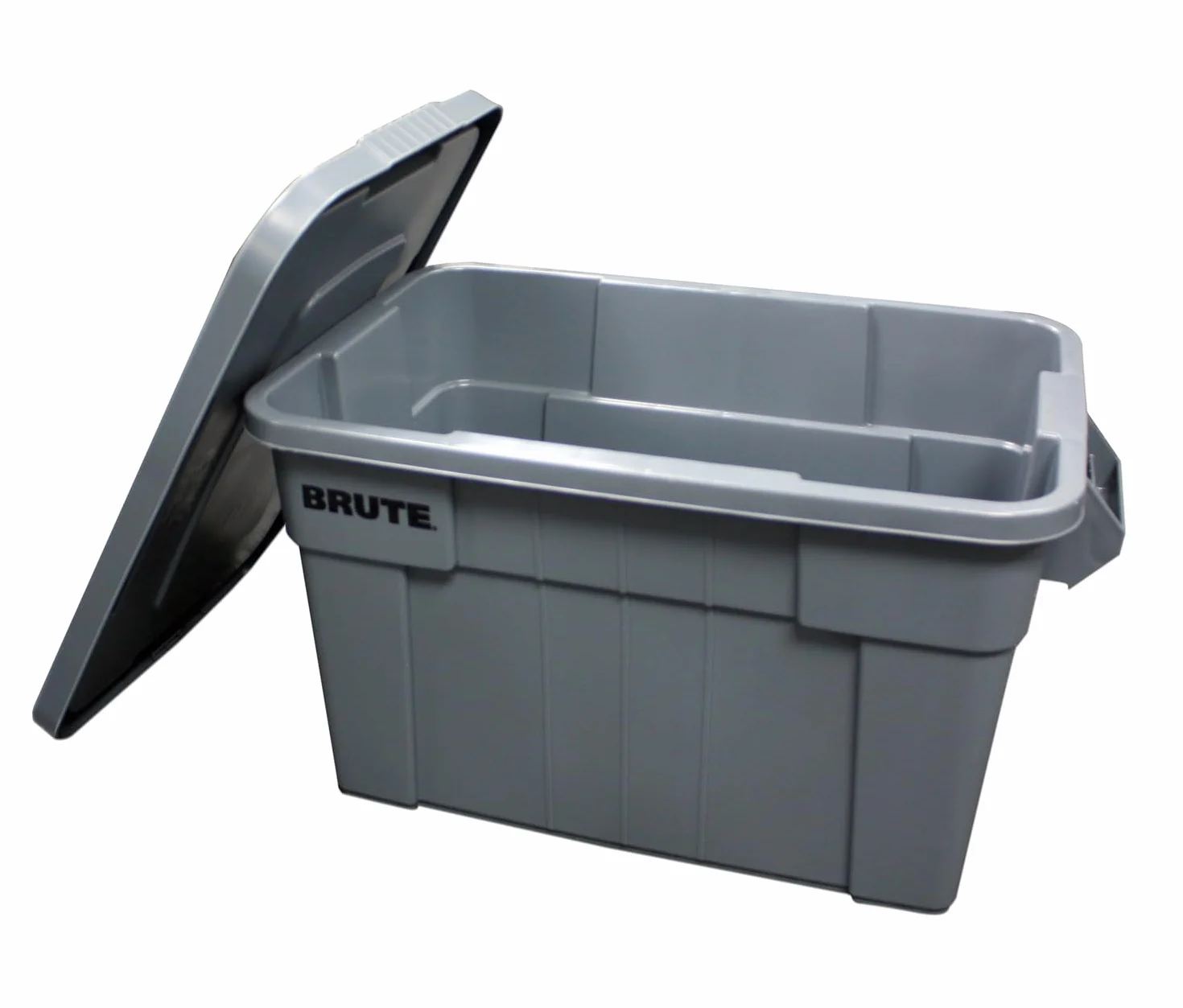 Rubbermaid Commercial Products BRUTE Tote Storage Bin with Lid, 20-Gallon, Gray, Rugged/Reusable Boxes for Garage/Moving/Camping/Basement Storage/Kitchen/Warehouse/Outdoor, Pack of 1