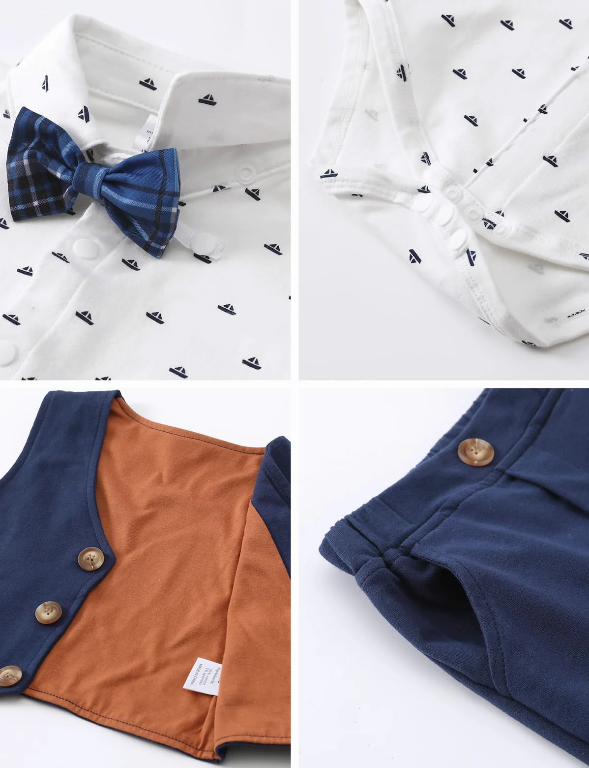 mintgreen Baby Suit Boy, 3Częściowy Strój Formalny Pozew o Chrzest Dżentelmen Tuxedo Koszula i Kamizelki + Spodnie