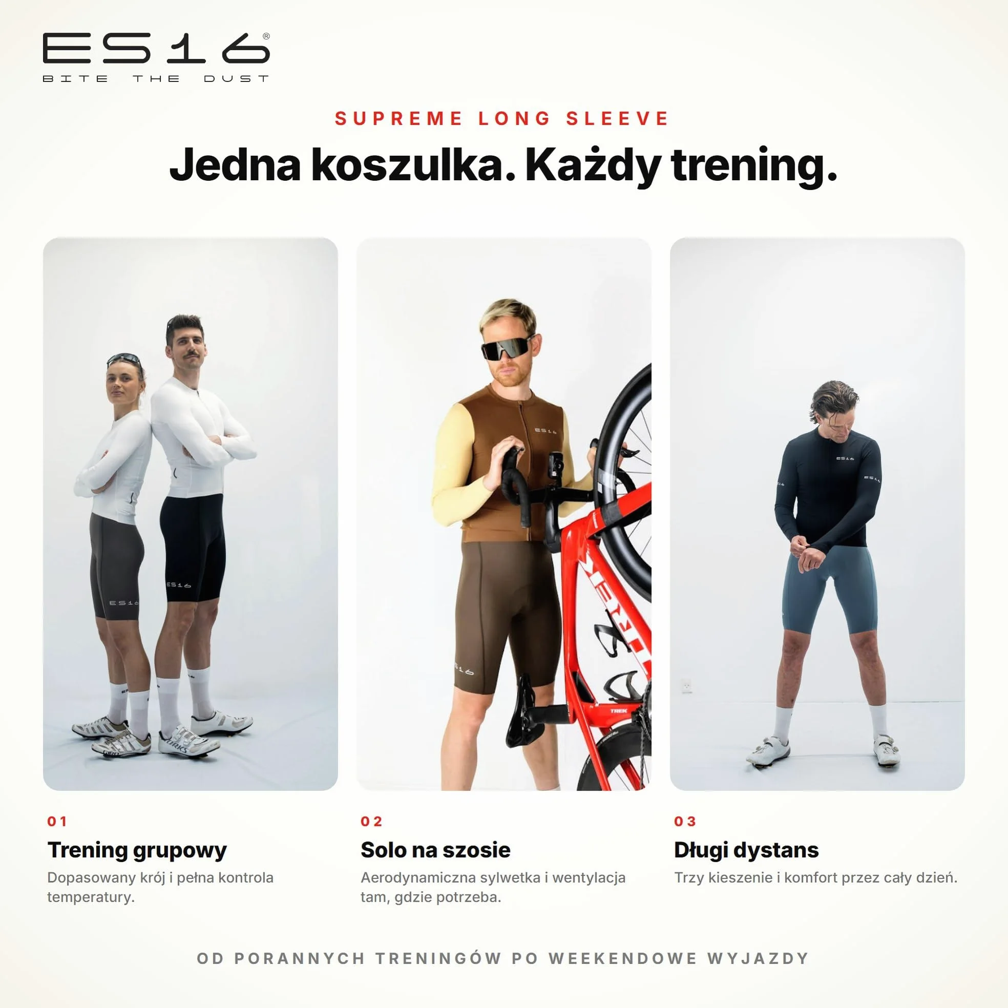 Koszulka Kolarska z Długim Rękawem Męska | Premium Long-Sleeve Cycling Jersey z Wstawkami Mesh, Krojem Race-Fit i Zamkiem – Oddychająca na Sezon Przejściowy