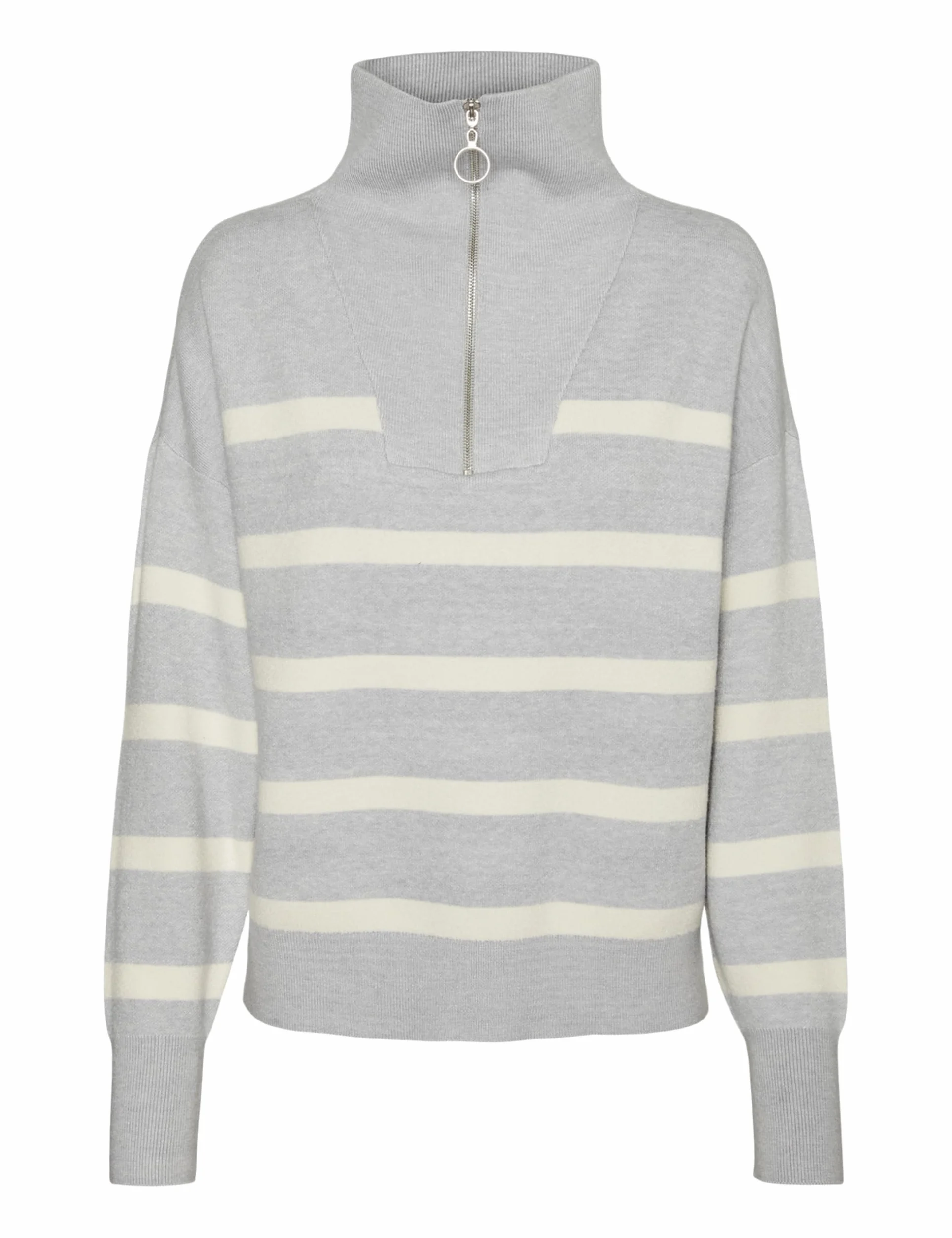 VERO MODA Sweter Kobiety Vmsaba Stripe Ls Highneck Blouse Ga Noos