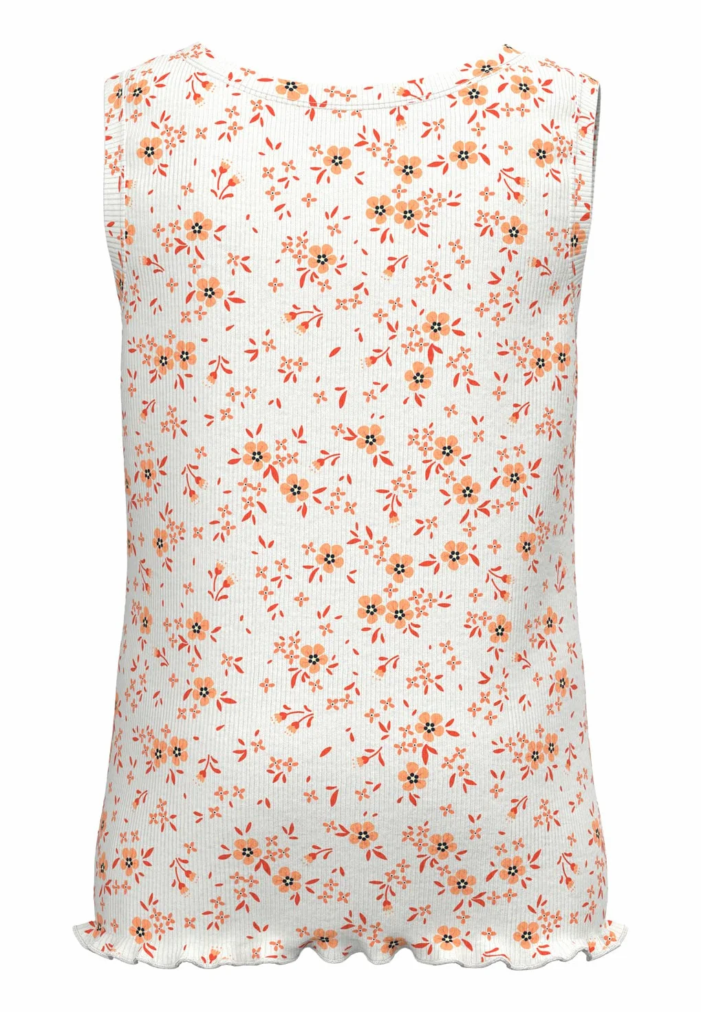 Bestseller A/S Dziewczęca koszulka z długim rękawem NMFVEMINNA Slim Tank TOP H, jasnobiała, 92, Bright White, 92 cm