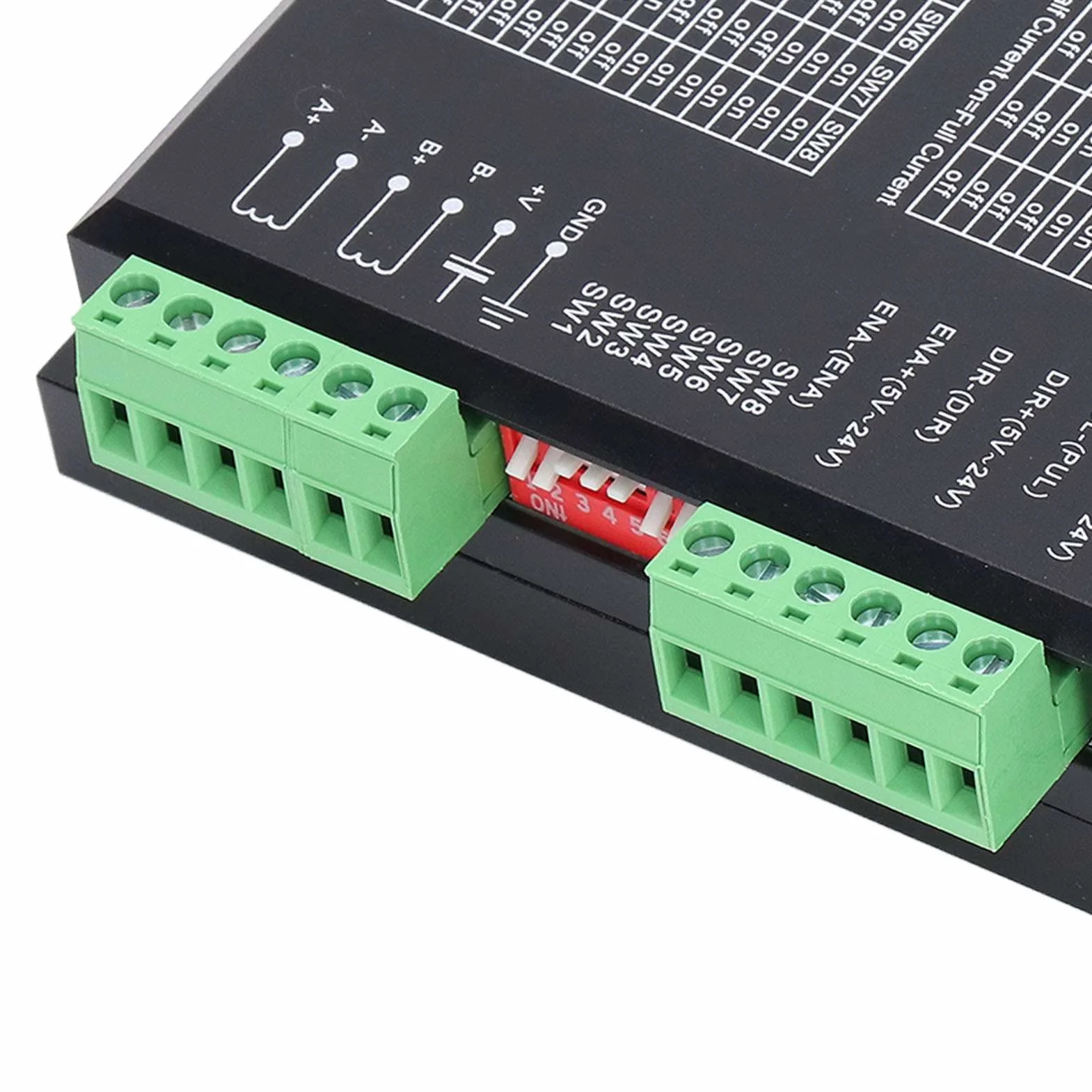 Marhynchus Sterownik Microstep DM556, Aluminiowy Cyfrowy Sterownik Silnika Krokowego z Wyjściem 5,6A, Precyzyjne Sterowanie do zastosowań CNC NEMA23 NEMA34