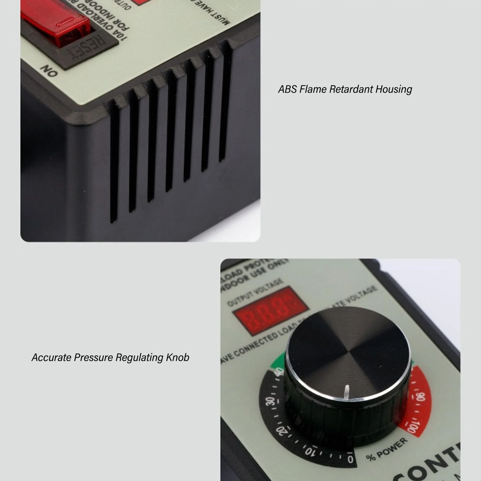 Regulator Prędkości Silnika AC 4000 W Materiał ABS Elektroniczny Regulator Napięcia 220-240 V do 0-220 V 10 A Reostat Regulator Zmiennej Prędkości Bezstopniowa Regulacja Prędkości