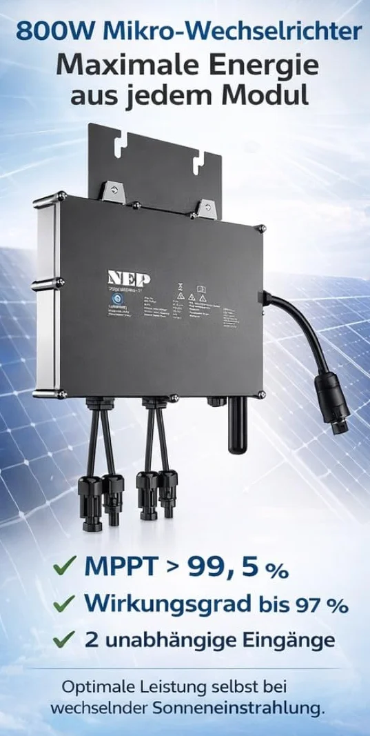 SHP NEP falownik Wi-Fi 800 W