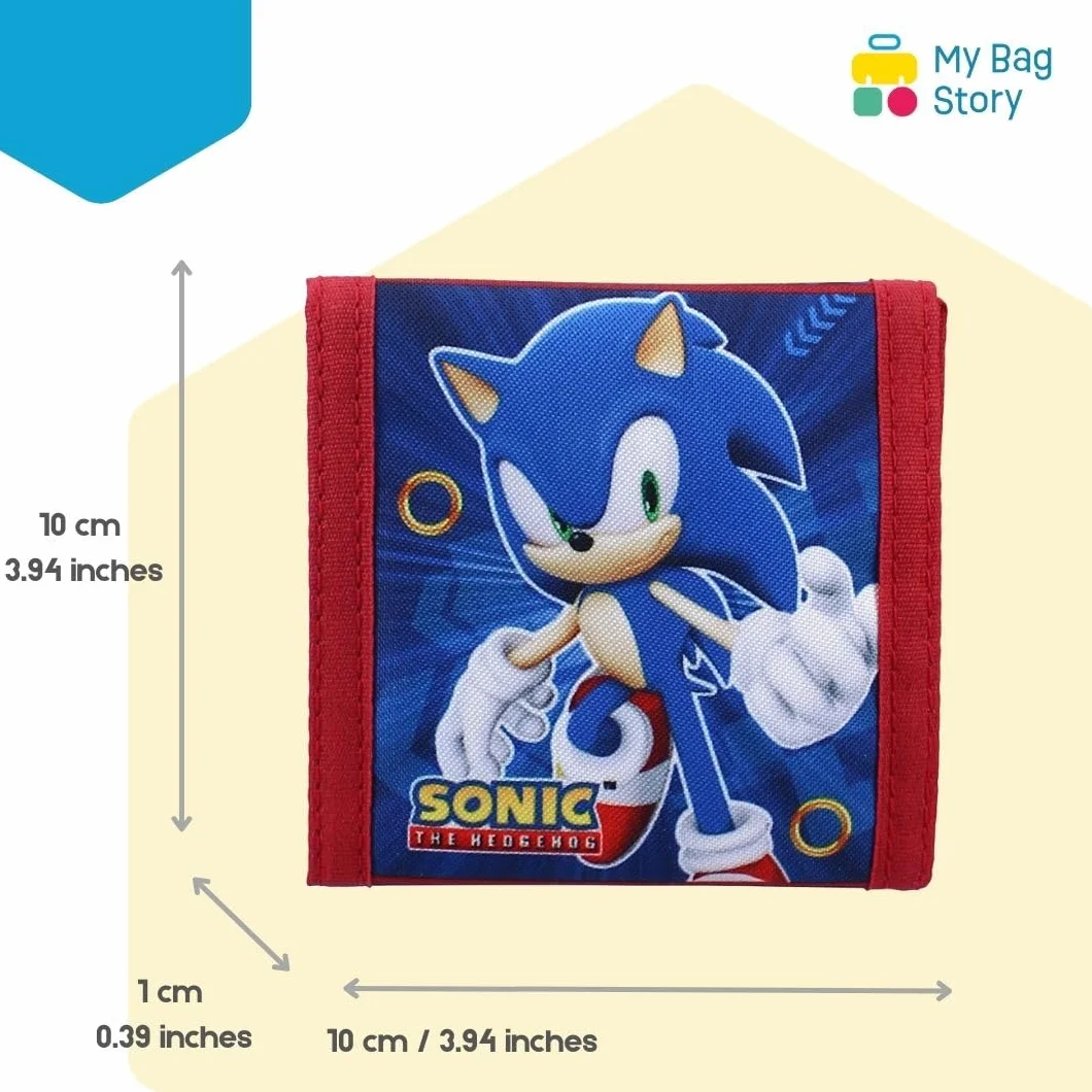 mybagstory - Portfel dla dzieci - Dziewczynka - Chłopiec - Dla Dzieci - Szkoła - Przedszkole - Opieka dzienna - Wakacje - 10 cm, Sonic - Niebieski, enfant, Klasyczny
